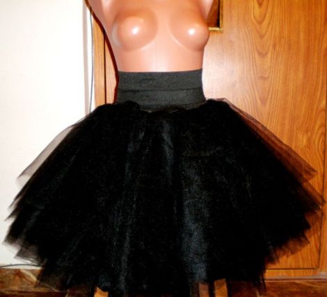 Shiny Black Balerina Skirt