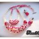 Set- agate fucsia si perle albe de cultura