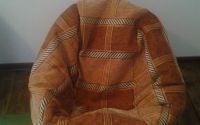Fotoliu puf BROWN cu husa din material textil