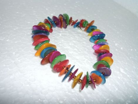Bratara sidef multicolor stil chips