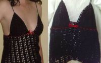 maieu negru crosetat