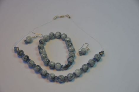 Set colier, bratara, cercei handmade