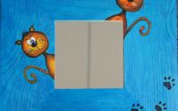 Oglinda cu rama pictata manual