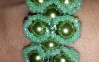 bratara "green pearl"