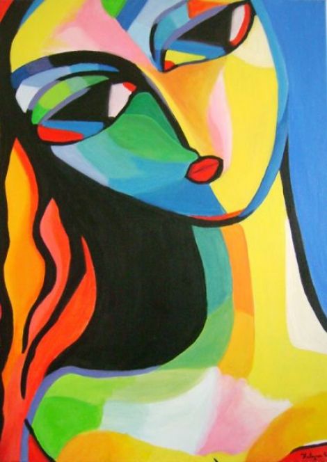 Pictura Abstract "Expression of a Girl"