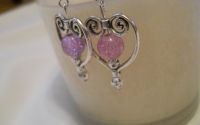 cercei pink heart
