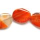 Agat Portocaliu Oval mare Twist 35x25mm