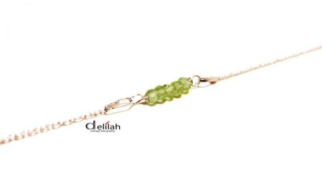 Bratara argint si peridot Zodiac August