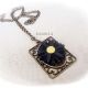 pandantiv cu cabochon floare 