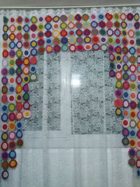 perdea multicolora crosetata manual