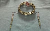 Set bratara si cercei green gold