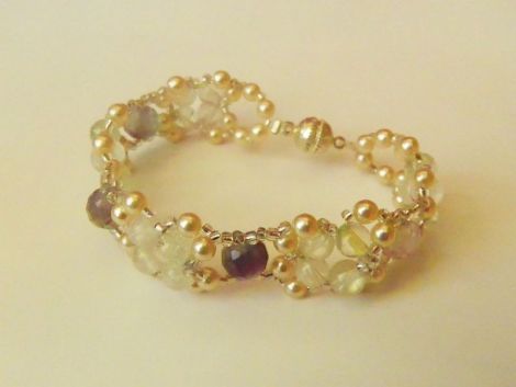 Bratara fluorit cristal perle