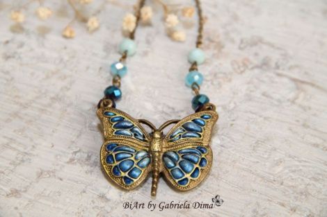 Pandantiv "Blue butterfly"