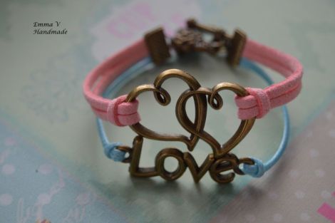 Bratara Love si doua Inimi