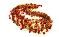Colier crosetat Golden and Red