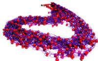 Colier crosetat Purple and Red 