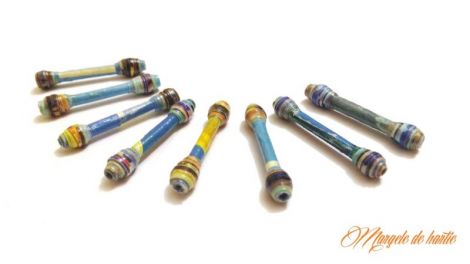 Margele de hartie tubulare cu coroana 40mm
