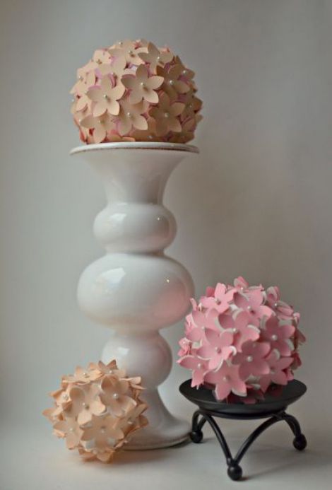 3 Sfere inflorate decorative