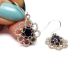 Cercei Black Flower cu Onyx