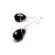 Cercei sarma argintata si black onyx