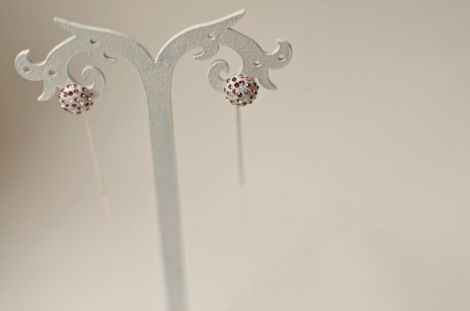Cercei argint cu pietricele Swarovski