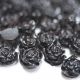 Cabochon floare neagra