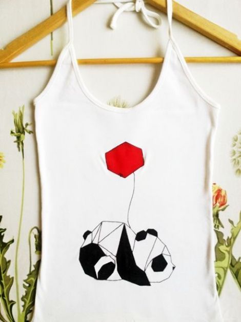 Maieu dama pictat manual - Panda