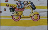 003 Servetel Iepuras pe bicicleta