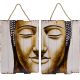 SET 2 TABLOURI  DE PERETE DIN LEMN CU BUDHA