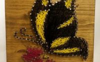 Tablou decorativ Butterfly String Art 