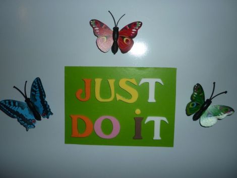 Magnet frigider litere mesaj optimist