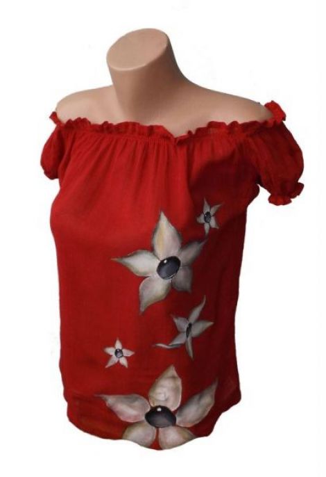 Bluza incretita pictata manual Red