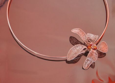Colier statement cu floare de argint
