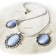 set cu medalioane ochi de pisica bleu