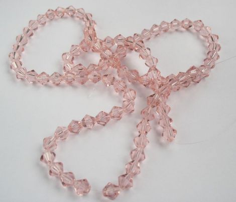 Margele biconice roz x10buc