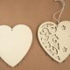 Decoratiune inima lemn x1buc