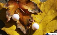 Cercei perle Pearlescent White
