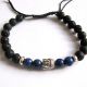 bratara unisex cu roca vulcanica lapia lazuli 