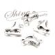 Charm patine argintiu antichizat 18x16x5mm