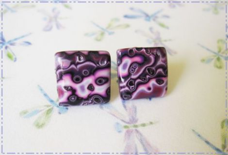 Cercei cu surub " Pink-ish gradient"