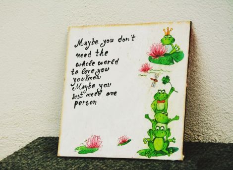 Placuta din lemn Frog