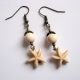 Cercei howlite alb 