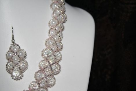 set colier si cerecei handmade