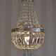 LAMPA DIN ALAMA MASIVA ARGINTATA CU CRISTALE 