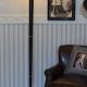 LAMPA ART DECO DE PODEA  DIN LEMN SI ABAJOUR DIN S
