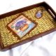 tava lemn decorata - lavanda -