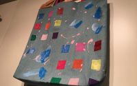 Sacosa Tote Bag din denimblugi pictata manual