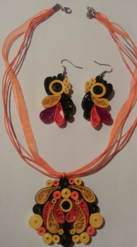 SET COLIER + CERCEI QUILLING
