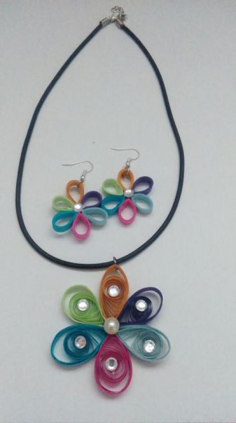SET COLIER + CERCEI QUILLING