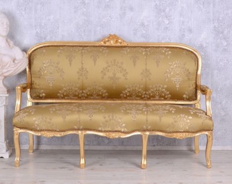 SOFA 3 LOCURI DIN LEMN MASIV AURIU 